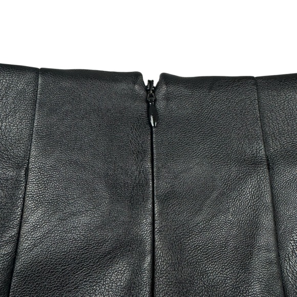 NWT TOPSHOP Faux Leather Mini Skirt Vegan Leather Split Party Holiday 4 Small - Picture 9 of 13